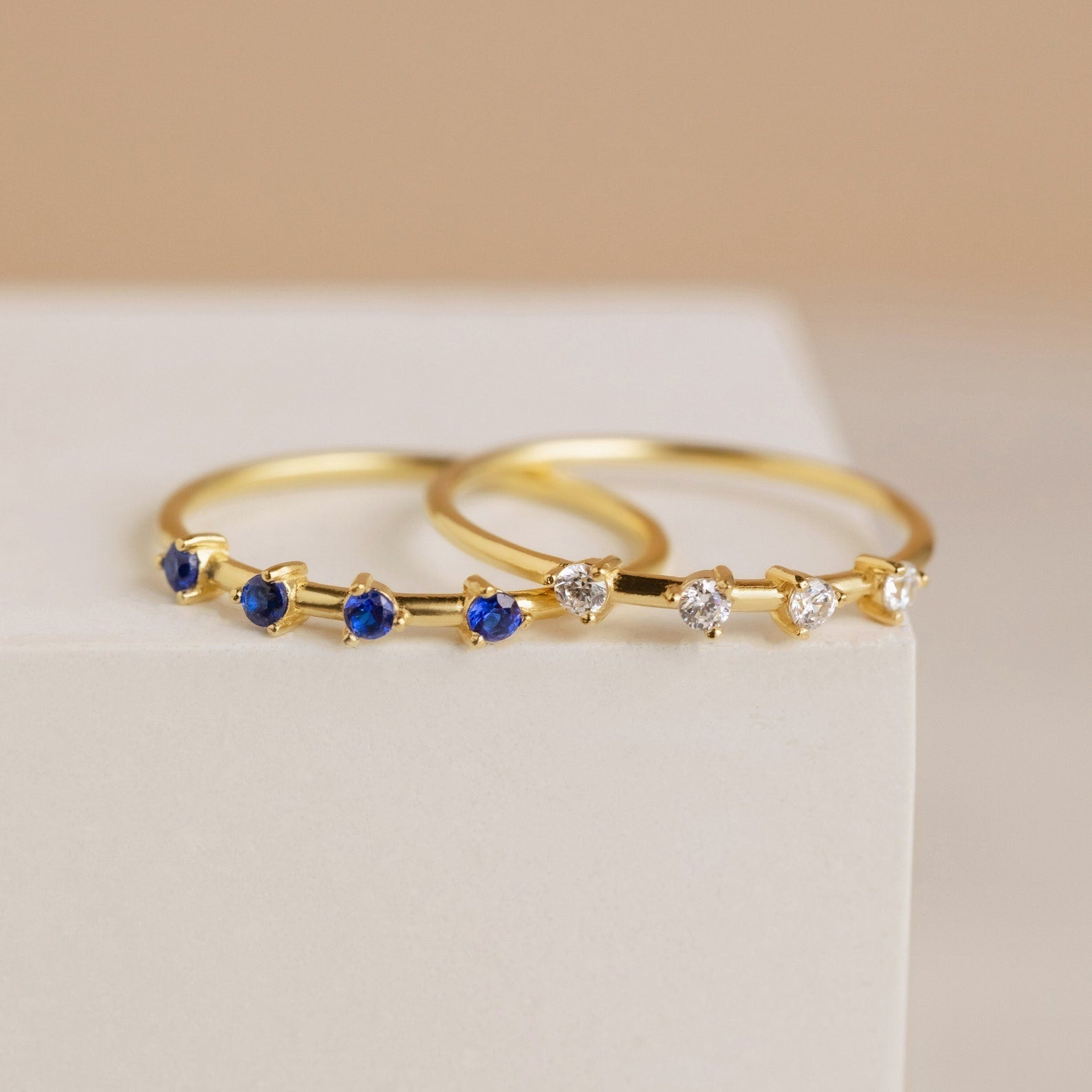 Dainty Multi-Stone Birthstone Ring: A Subtle Celebration of Special Moments